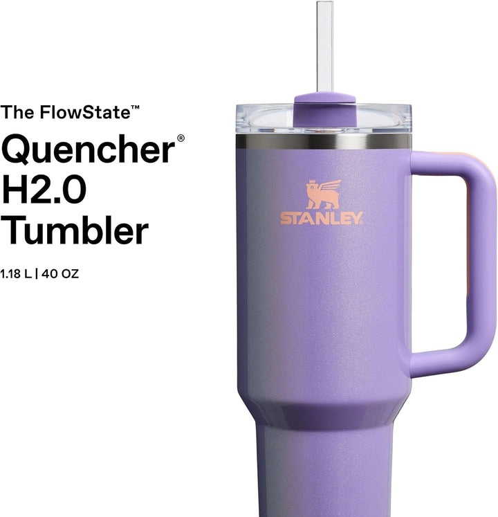 Stanley 1913 Quencher H2.0 Flowstate Trinkflasche Mit Strohhalm - Thermobecher Kühlt 11 Stunden - 48