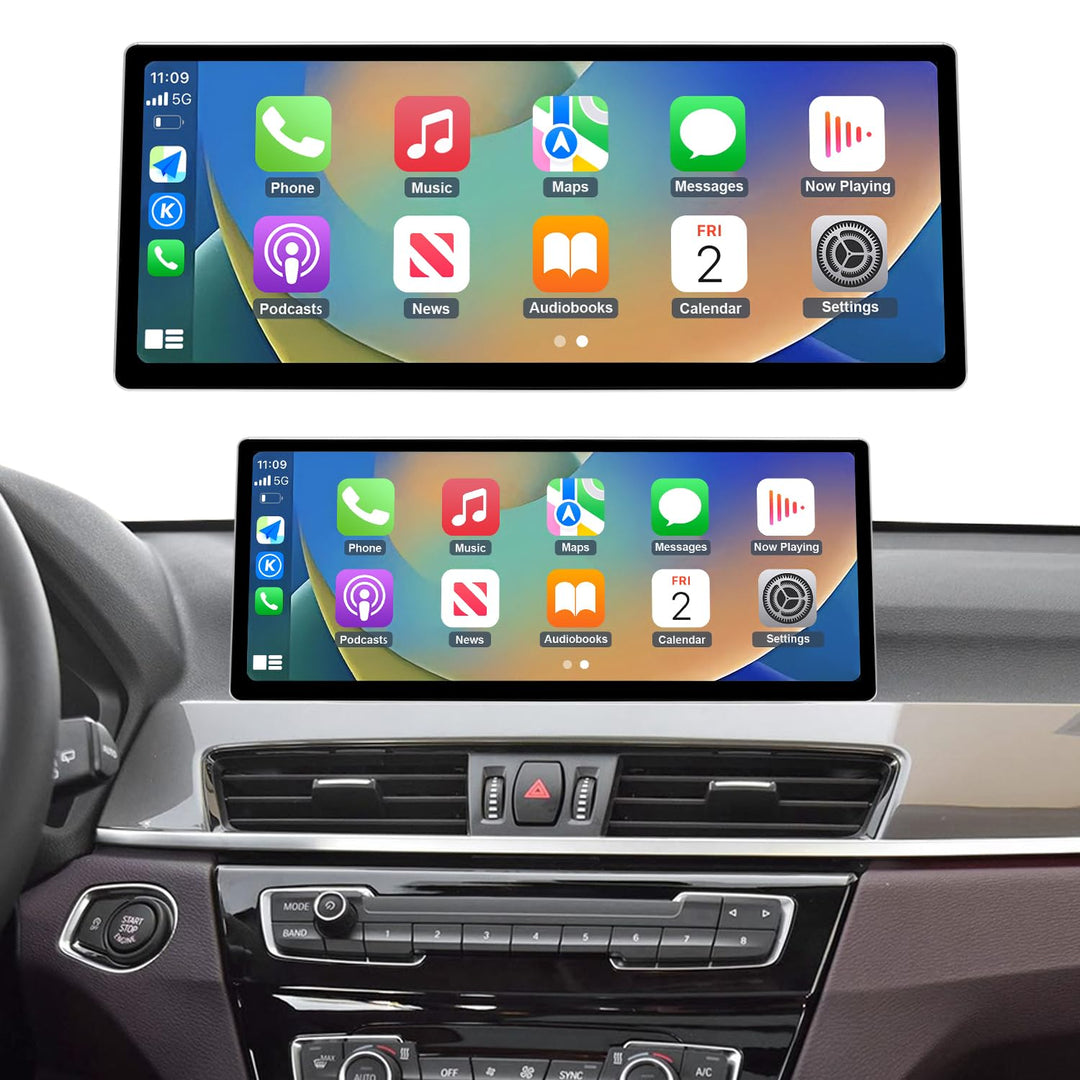 Road Top 12,3 Zoll Ultraschmaler Autoradio Carplay für BMW X1 F48 mit EVO | 2016-2019 Jahr, Linux HD