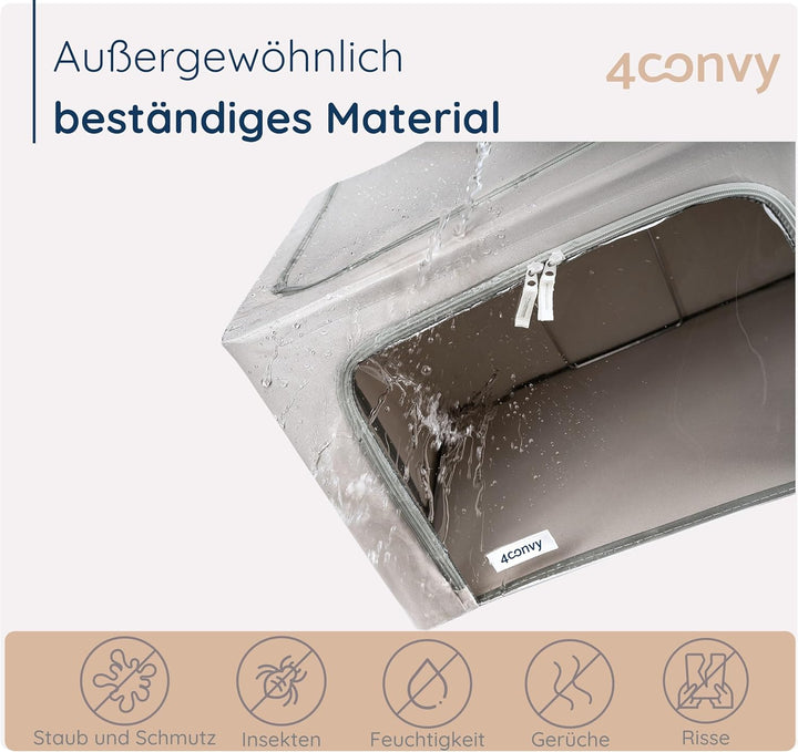 4CONVY Feste faltbare Kleideraufbewahrung Box mit Reissverschlüss - Aufbewahrungstasche für Bettdeck