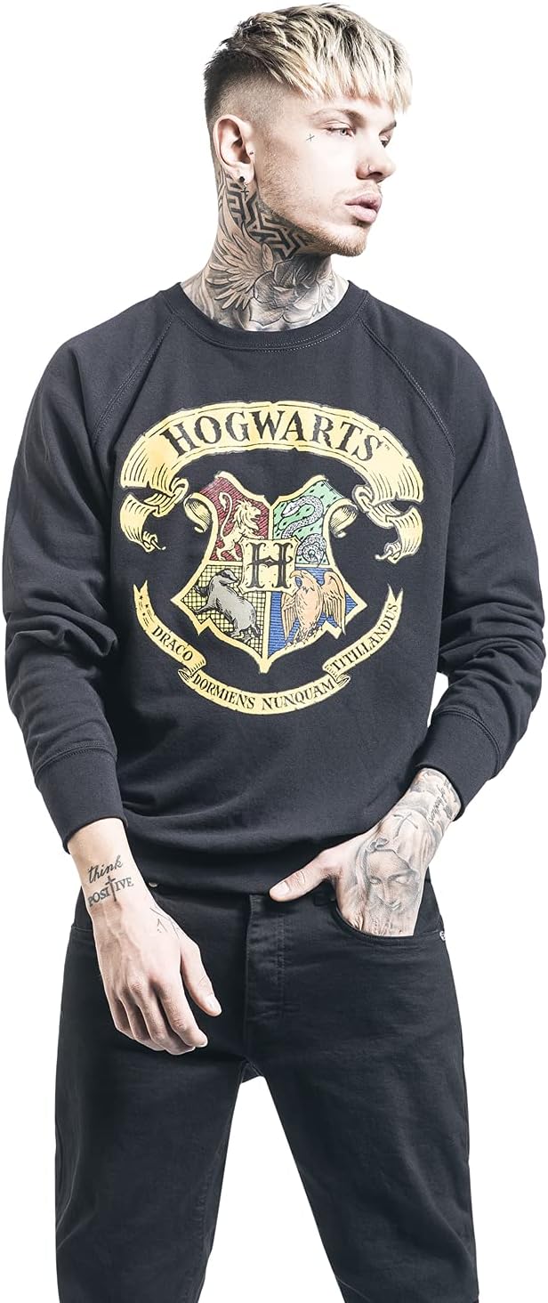 Harry Potter Hogwart's Crest Männer Sweatshirt schwarz S