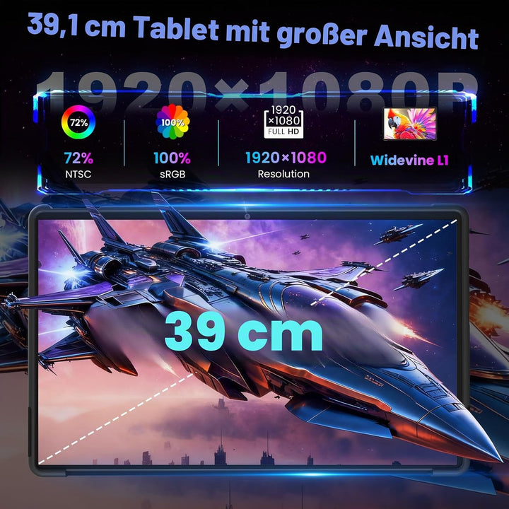 jumper 15,4 Zoll Tablet, Android 15 Tablet mit Helio G99 Octa-Core Prozessor(bis zu 2,2 GHz), Gaming