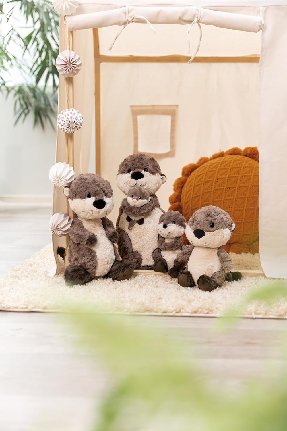 NICI 49150 Kuscheltier Otter Oda 20cm grau schlenkernd-Nachhaltiges Stofftier aus weichem Plüsch, ni