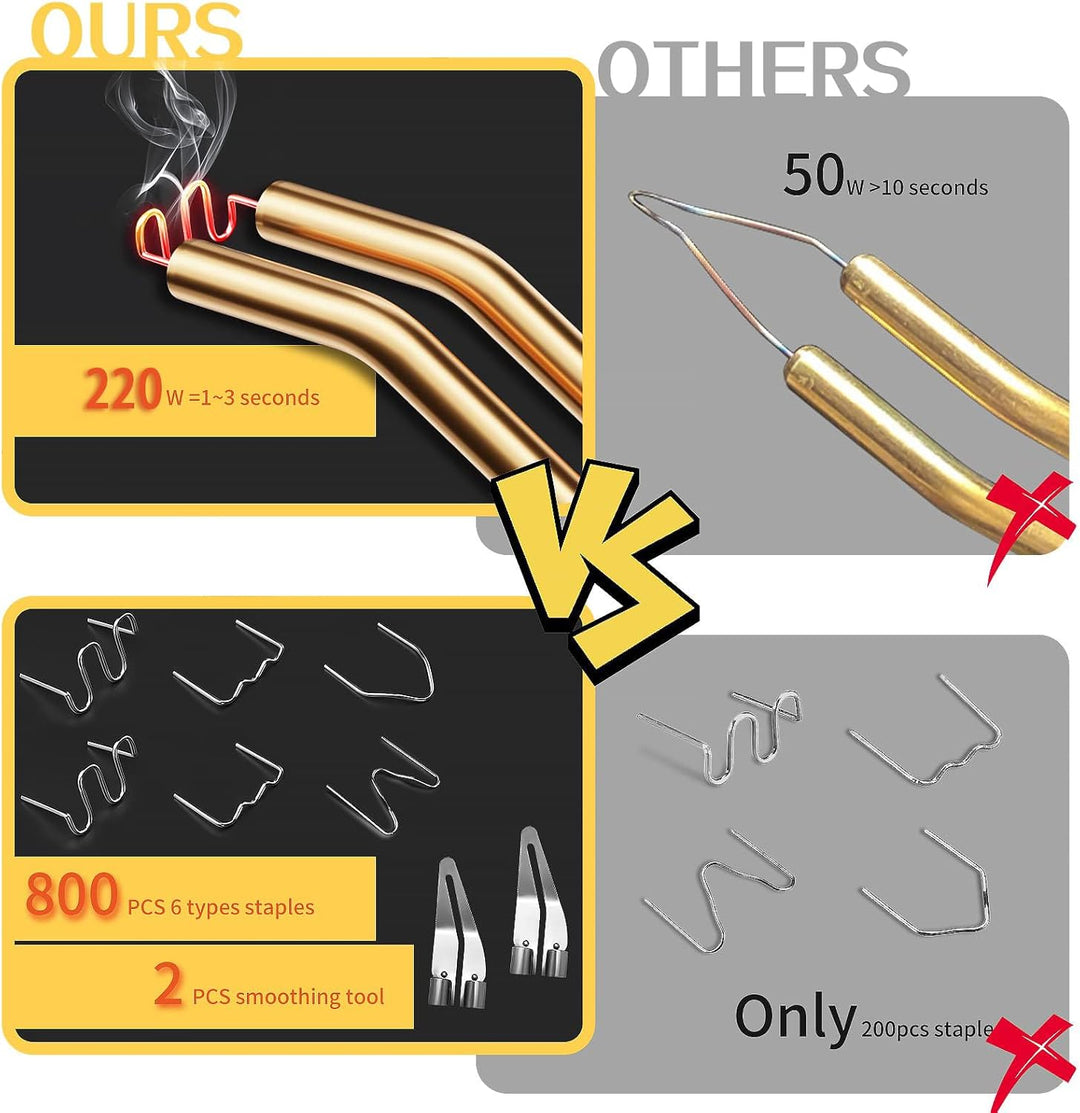 150W Kunststoff Schweissgerät 2 in 1 Stossstangen Reparatur Set Kunststoff Schweissen mit 800PCS Hot