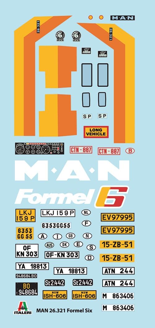 Italeri 510000756-1:24 Man 26.321 Formel 6 6 x 4
