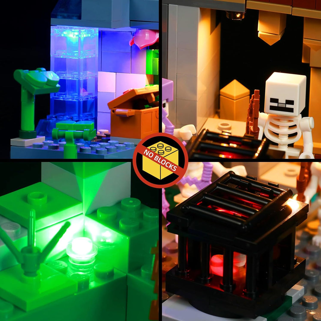 BrickBling Led Licht Set für Lego 21189 Minecraft Das Skelettverlies Spielzeug Set (Kein Lego-Modell