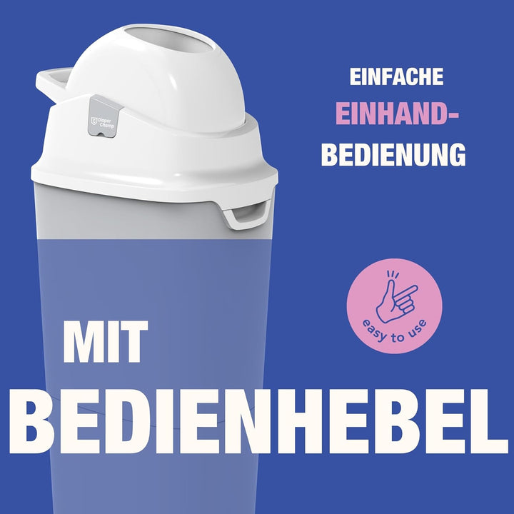 DIAPER CHAMP ONE MAXI Windeleimer - geruchsdicht - OHNE Nachfüllkassetten - funktioniert mit normale
