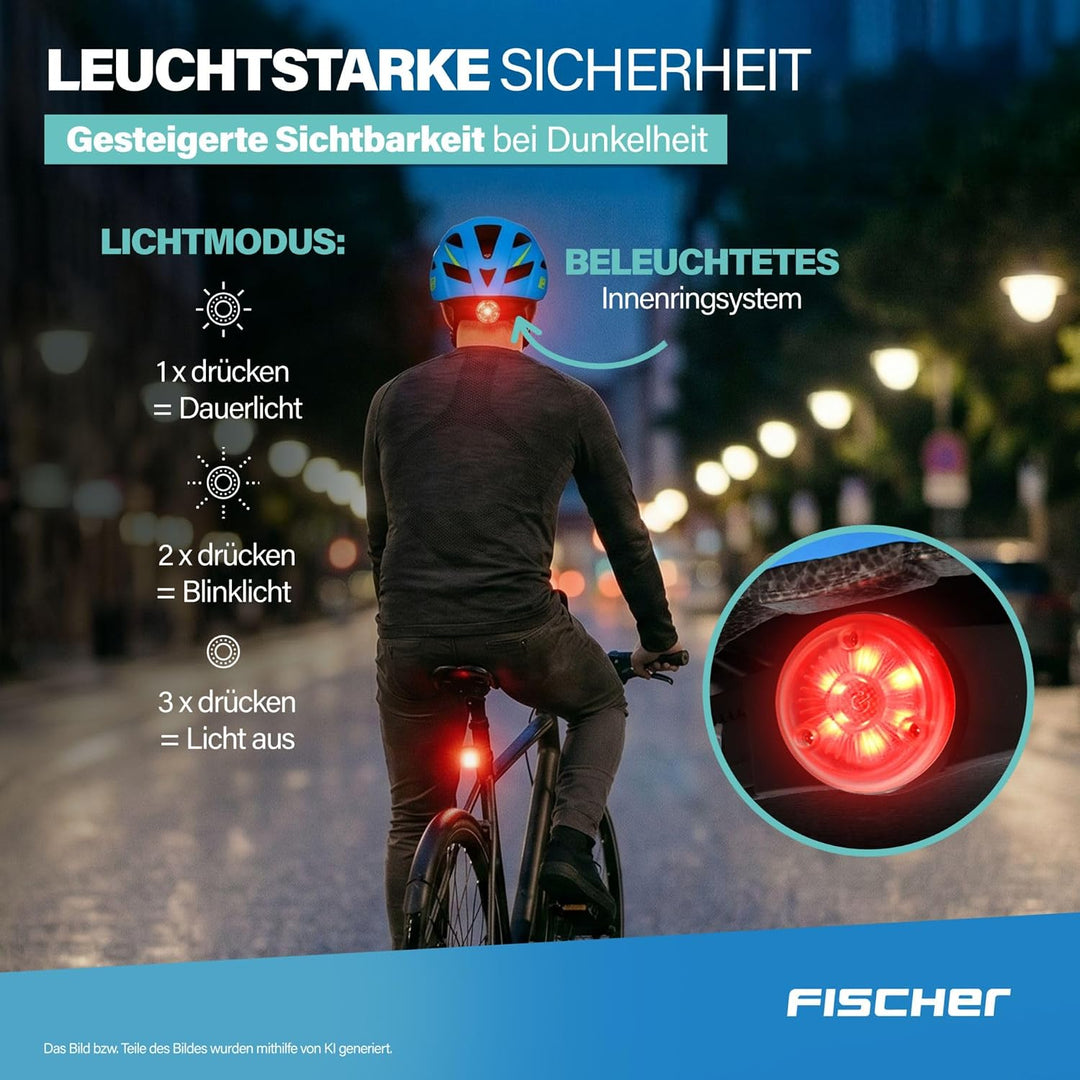FISCHER Unisex – Erwachsene Urban Lano Fahrradhelm L/XL, 58-61 cm Blau-Gelb, L/XL, 58-61 cm Blau-Gel