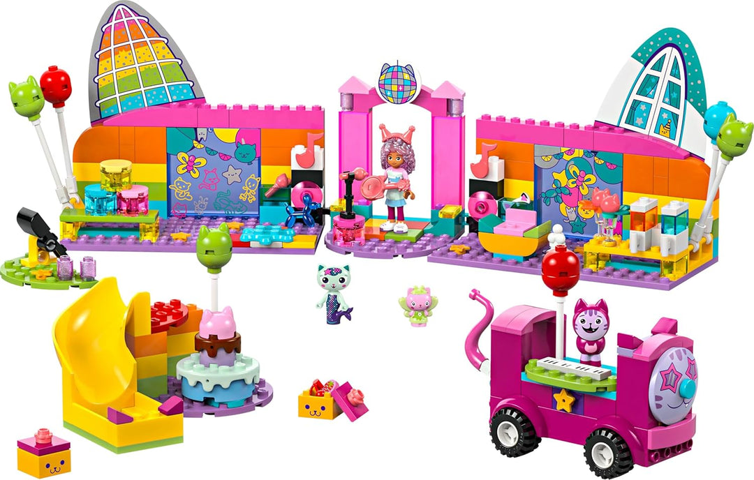 Lego 4+ Gabbys Puppenhaus Gabbys Partyraum, Disco-Spielset mit Rutsche und Tierfiguren für kreative