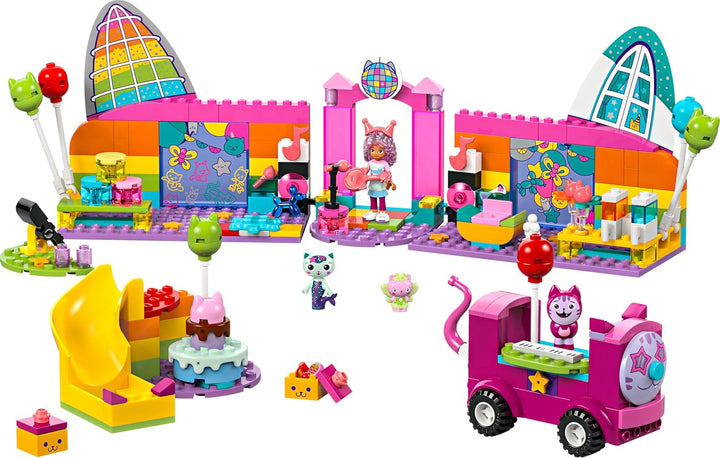 Lego 4+ Gabbys Puppenhaus Gabbys Partyraum, Disco-Spielset mit Rutsche und Tierfiguren für kreative