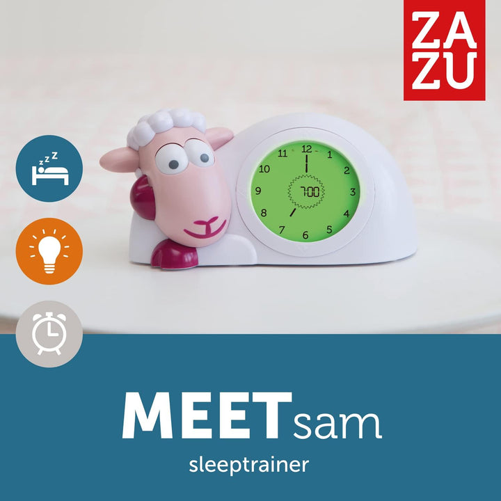 ZAZU Sam The Lamb Uhr – Schlafcoach Uhr und Nachtlicht für Kinder | Bringt Ihrem Kind mit visuellen