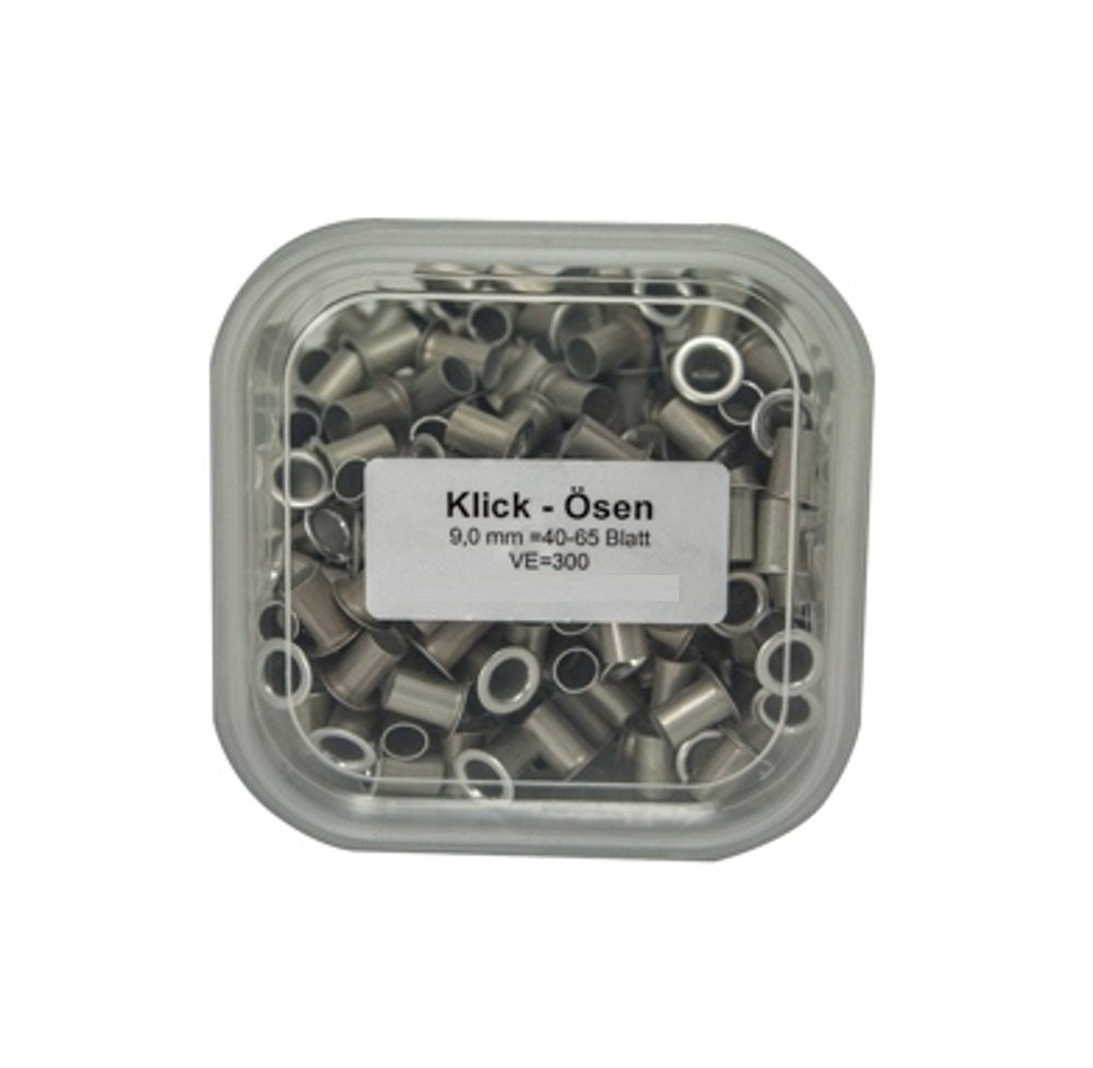 Sawukaytis Klick9 300 Klick Ösen 9,0 mm, 40-65 Blatt, für Duo-N20, Duo-N35 & SN-120