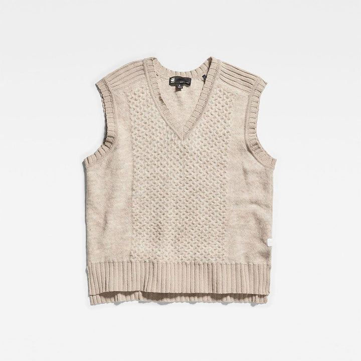 G-STAR RAW Damen Structure Loose Knitted Pullunder Knits S Beige (Brown Rice D22405-c928-d309), S Be