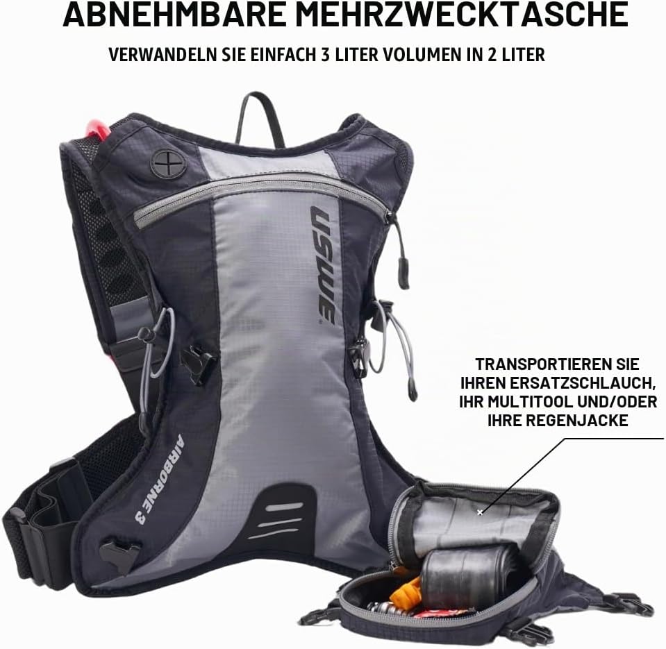USWE Airborne – Limited Race Edition, Trinkrucksack, federfrei, für MTB, Mountainbike, Radfahren, Gr