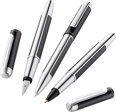 Pelikan 817448 Roller Pura, Anthrazit, 1 Stück inklusive Grossraummine vom Typ Pelikan 338 Anthrazit