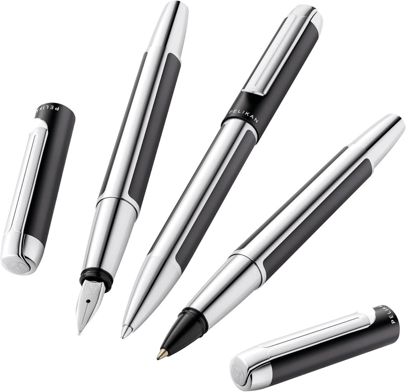 Pelikan 817448 Roller Pura, Anthrazit, 1 Stück inklusive Grossraummine vom Typ Pelikan 338 Anthrazit