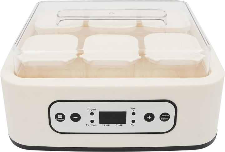 1.5L Joghurtbereiter, Automatischer Digitaler Joghurtmaschine mit 6 Gläsern, Joghurtmacher mit Timer