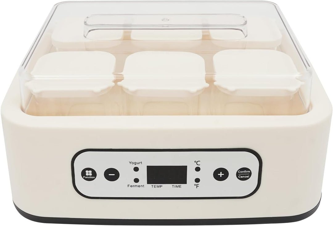 1.5L Joghurtbereiter, Automatischer Digitaler Joghurtmaschine mit 6 Gläsern, Joghurtmacher mit Timer