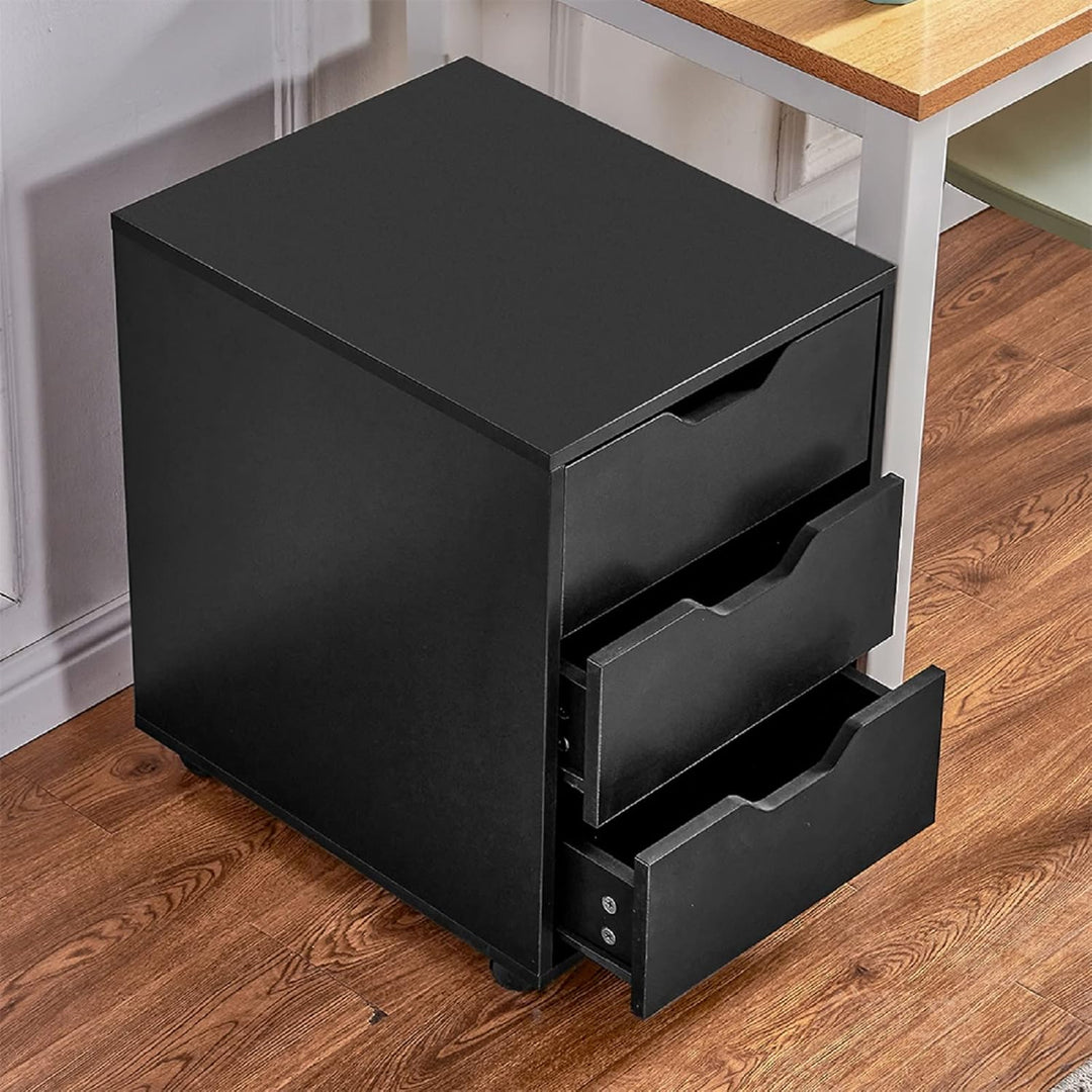 Bürocontainer mit 3 Schubladen, Rollcontainer unter Schreibtisch,Büroschrank für Dokumente, auch als