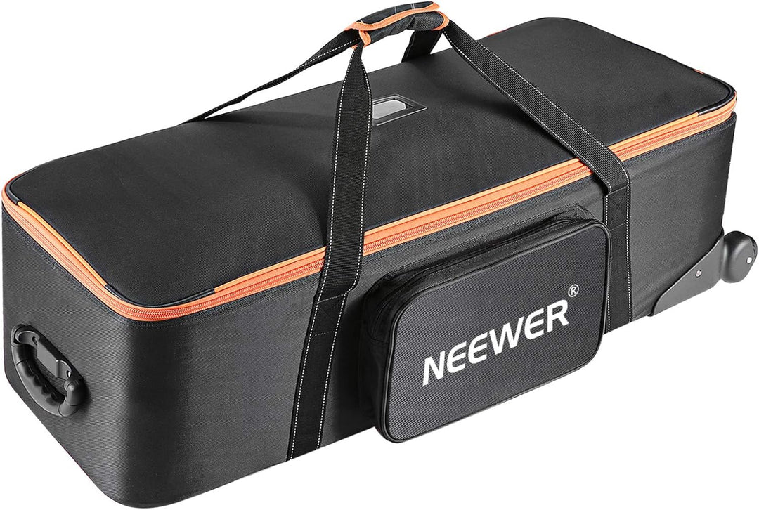 Neewer Trolley für Fotoausrüstung 96x39x29cm mit Riemen gepolstertem Fach Rollen und Tragegriff für