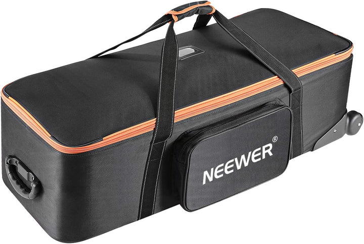 Neewer Trolley für Fotoausrüstung 96x39x29cm mit Riemen gepolstertem Fach Rollen und Tragegriff für