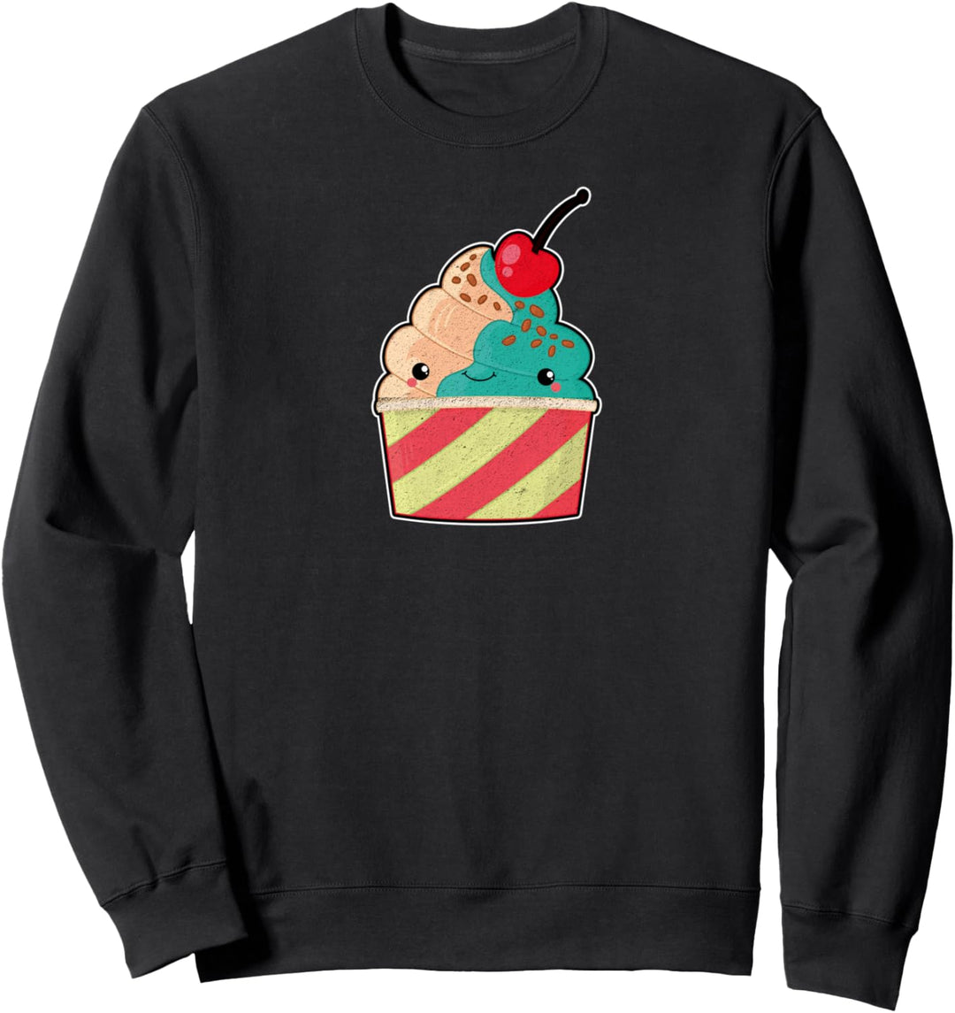 Comic Eiscream Eiskrem Geschenk Sweatshirt
