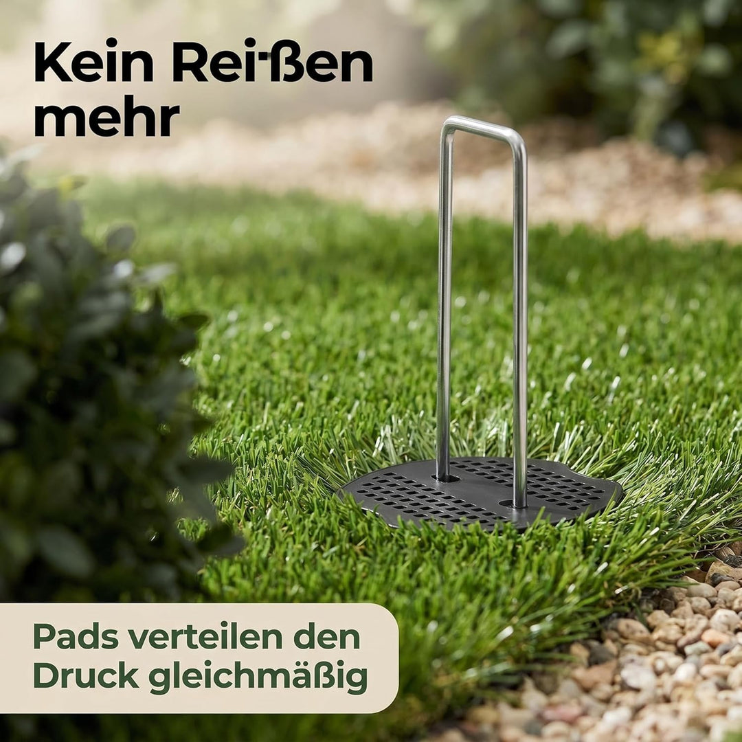100 Stück Erdanker und 100 Stück Unterlegscheiben, 15cm Länge Anti Rost Verzinkte Bodenanker Erdanke