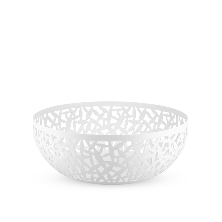 Alessi MSA04/29 W Cactus, Obstschale aus Stahl, super weiss 16.2 x 30 x 10.5 cm Weiss, 16.2 x 30 x 1