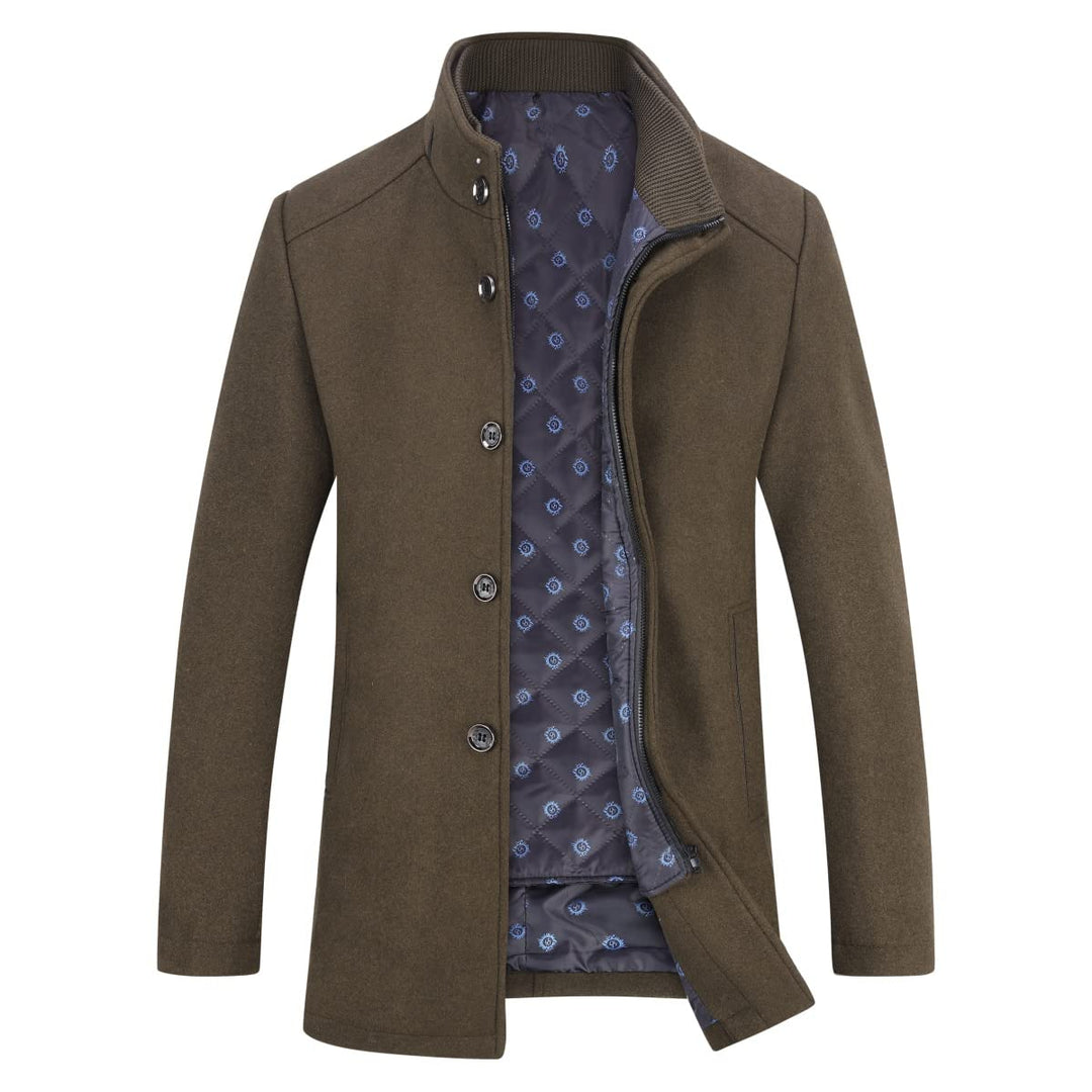 YOUTHUP Herren Mantel mit Winterweste Kurzer Wolle Wintermantel Winter Outdoor Dicker Wollmantel 3XL