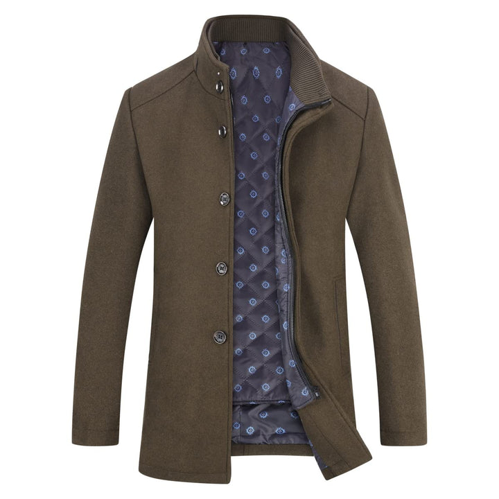 YOUTHUP Herren Mantel mit Winterweste Kurzer Wolle Wintermantel Winter Outdoor Dicker Wollmantel 3XL