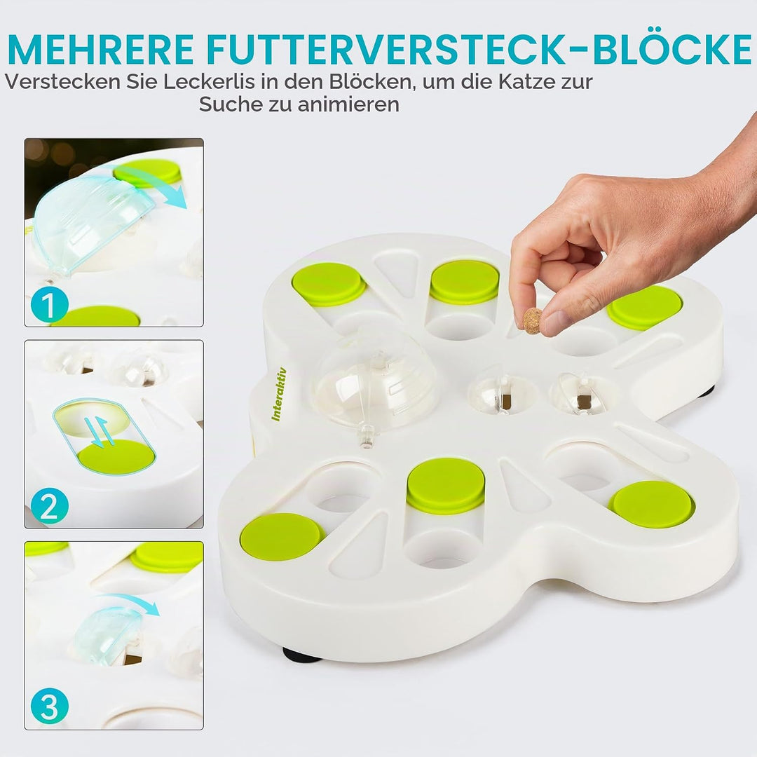 ALL FOR PAWS Interactives Katzen-Futterstation Puzzle (Schmetterling Katzen-Futterstation Puzzle), S