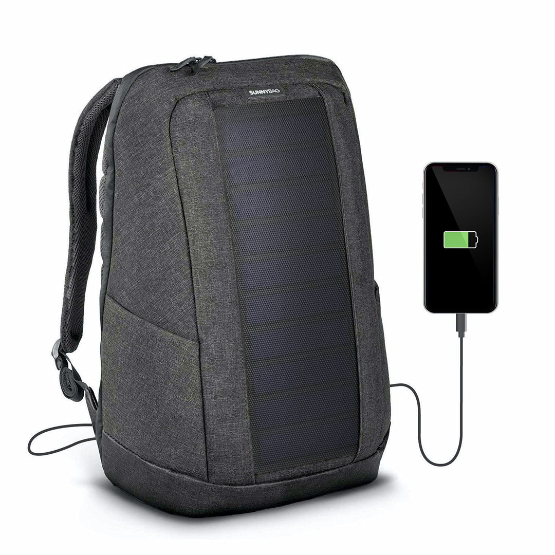 SUNNYBAG Iconic Solar-Rucksack mit integriertem 7 Watt Solar-Panel | USB-Anschluss | Wireless-Chargi