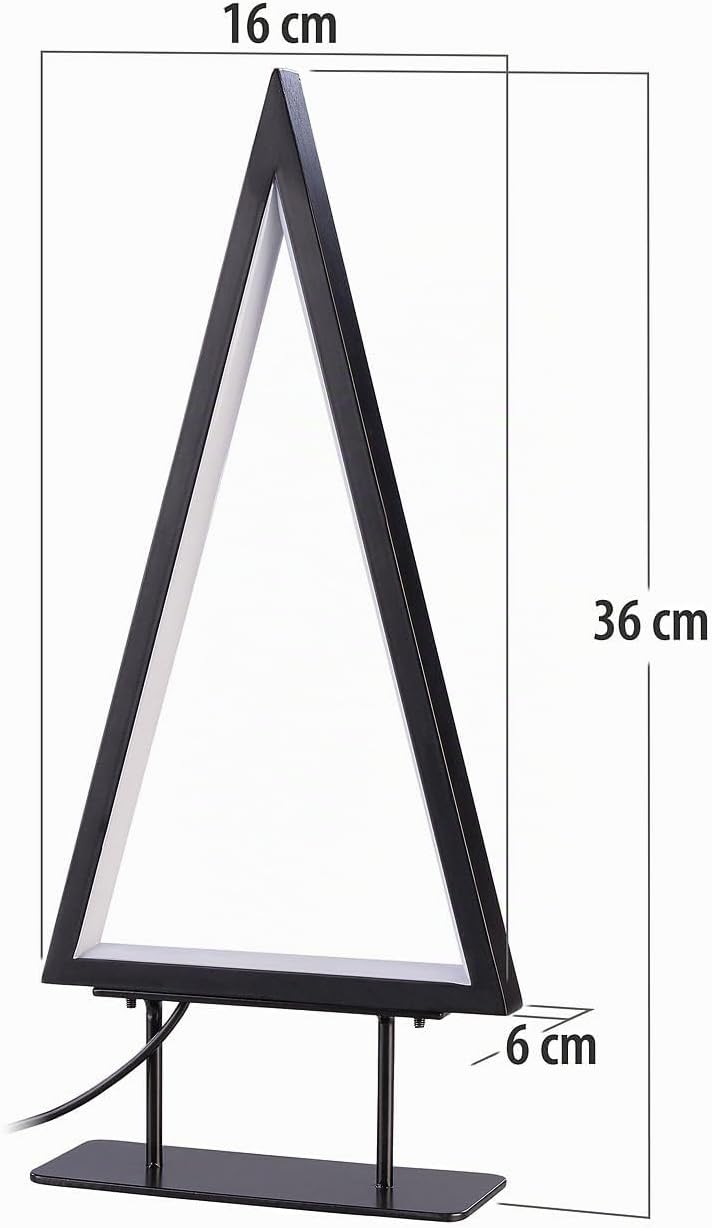 Carlo Milano LED Licht: Design-Metall-Weihnachtsbaum, 67 LEDs, 36 cm Höhe, 2 m USB-Stromkabel (Weihn