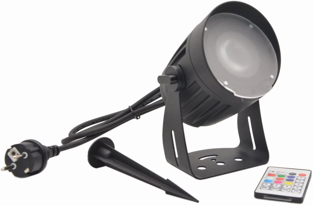 EUROLITE LED Outdoor Spot 15W RGBW mit Erdspiess | Wetterfester LED-Spot (IP65) mit 15-W-LED, inkl.