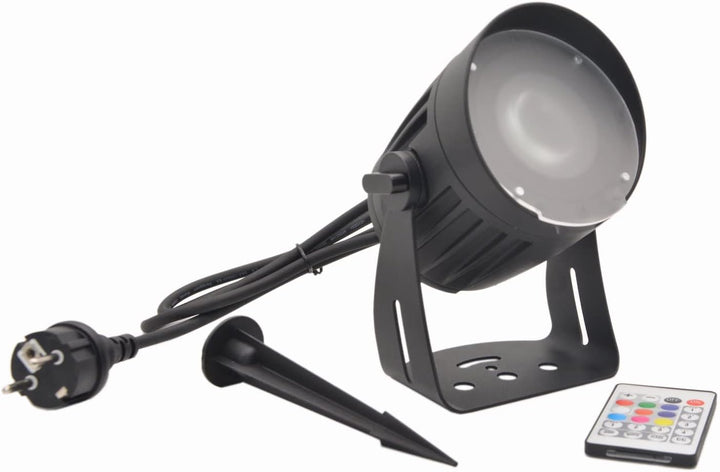 EUROLITE LED Outdoor Spot 15W RGBW mit Erdspiess | Wetterfester LED-Spot (IP65) mit 15-W-LED, inkl.
