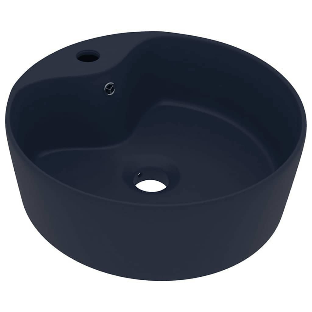 vidaXL Luxus Waschbecken mit Überlauf Waschschale Aufsatzwaschbecken Waschtisch Waschplatz Handwasch