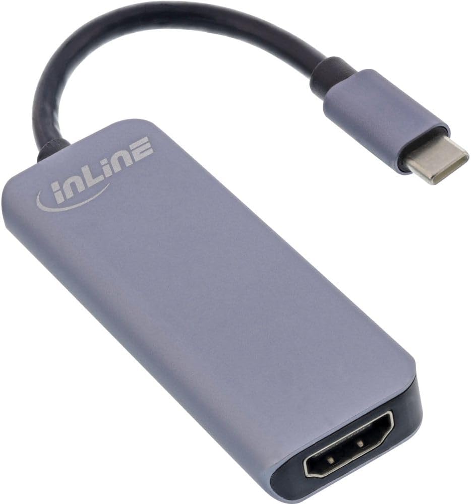 InLine® Multifunktions-Hub USB 3.2 Gen.1, 2X USB-A 5Gb/s + HDMI 4K/30Hz + USB Typ-C PD 87W, Aluminiu