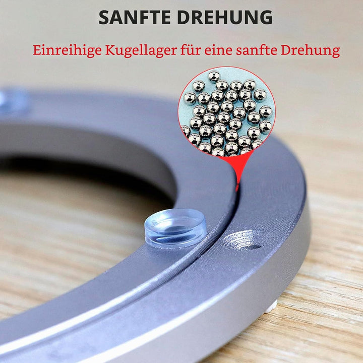 Drehtellerlager aus Aluminiumlegierung, strapazierfähig, schwenkbar, Lazy Susan, Drehlager, Drehtell