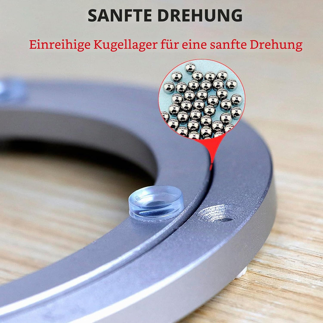 Drehtellerlager aus Aluminiumlegierung, strapazierfähig, schwenkbar, Lazy Susan, Drehlager, Drehtell