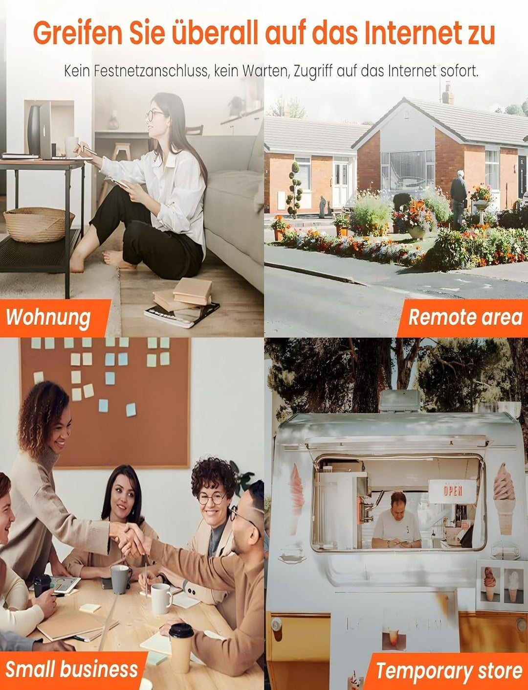 Tenda 4G09 4G LTE WLAN Router für SIM Karten (CAT6 AC1200 Dualband 2,4GHz: 300Mbit/s+5GHz: 867Mbit/s