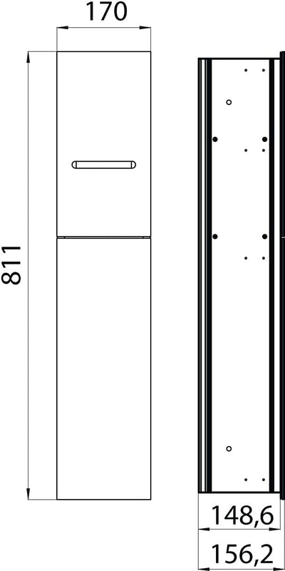 emco ASIS 2.0 Unterputz-Schrankmodul für die Klobürstengarnitur, Badezimmerschrank mit Toilettenpapi