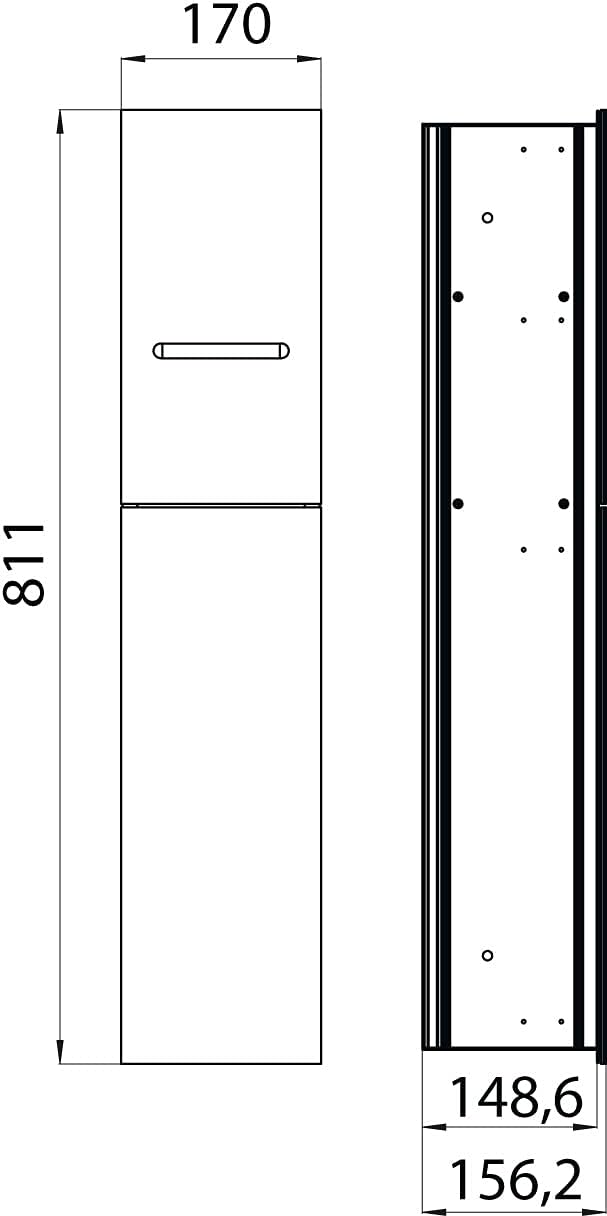 emco ASIS 2.0 Unterputz-Schrankmodul für die Klobürstengarnitur, Badezimmerschrank mit Toilettenpapi