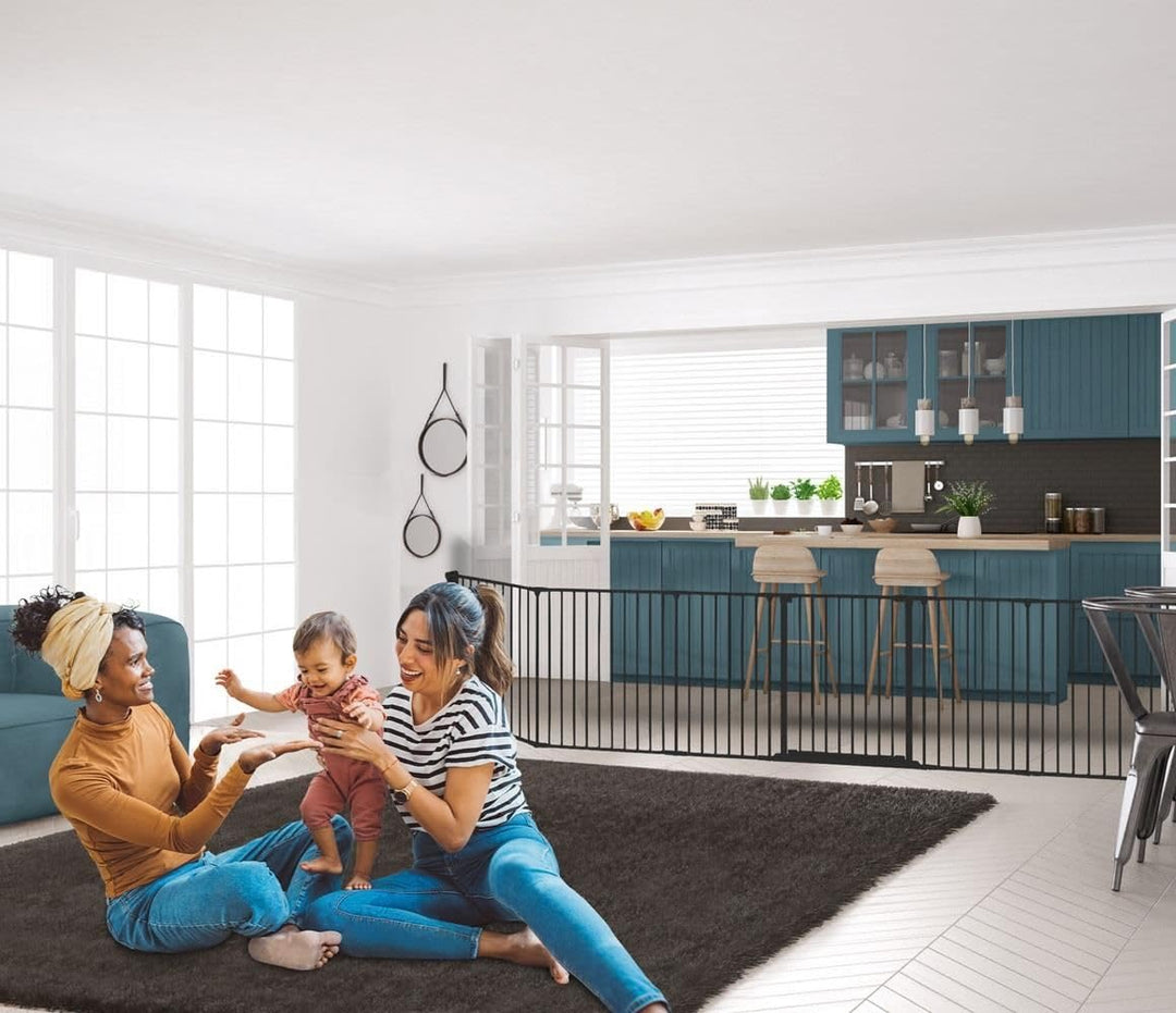 Safetots Premium MehrPanelRaumteiler, bis zu 181cm Breit, Schwarz, 70cm Hoch, MehrPanelflexible Raum