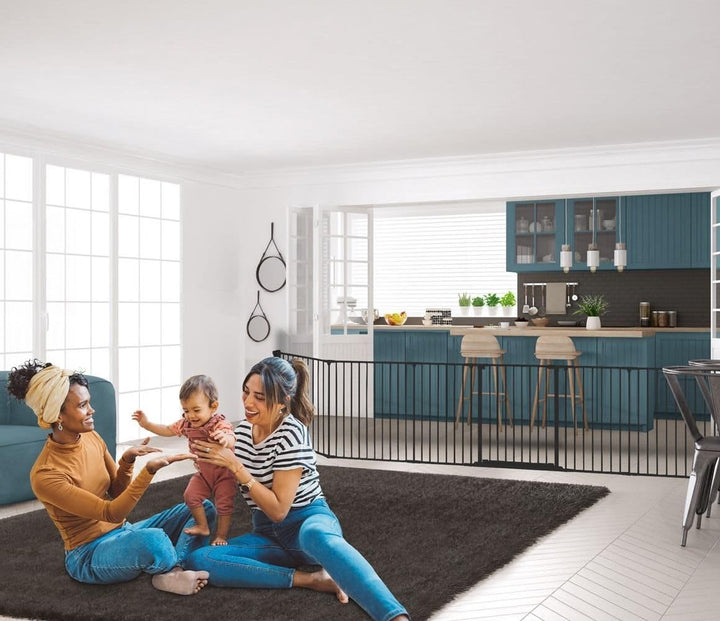 Safetots Premium MehrPanelRaumteiler, bis zu 331cm Breit, Schwarz, 70cm Hoch, MehrPanelflexible Raum