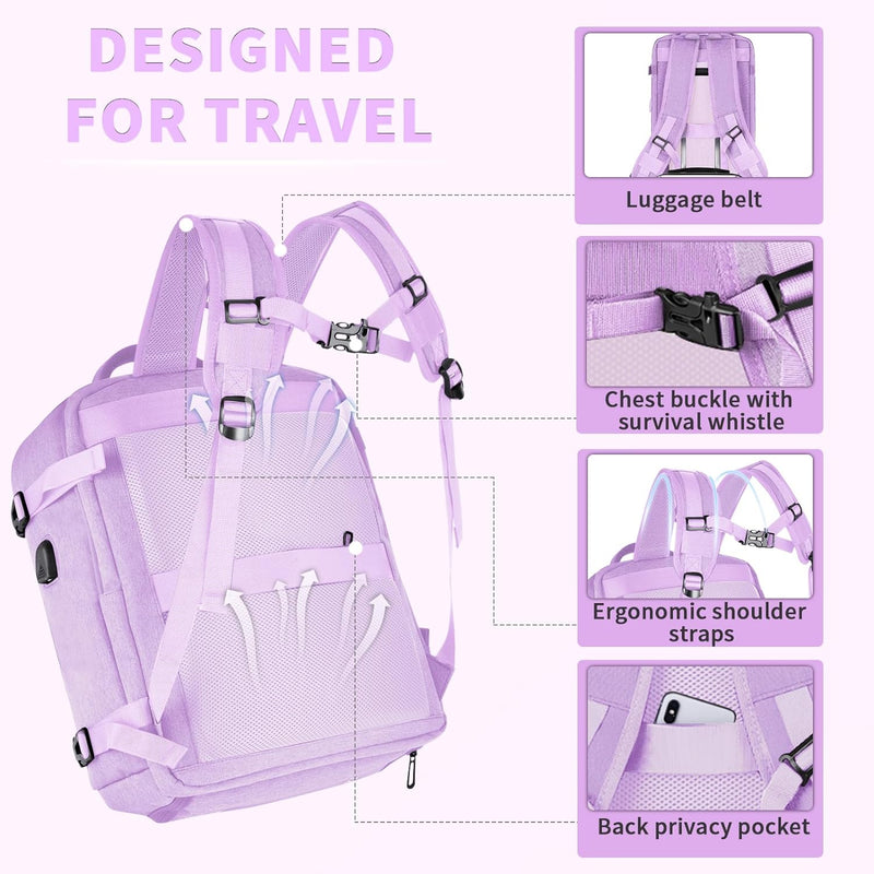 Leyrica Reiserucksack Handgepäck 45x36x20 für Easyjet Wasserdichter Outdoor Tagesrucksack Schultasch