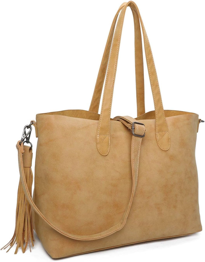 Fritzi aus Preussen Damen Jördis Vintage Honey Mustard Shopper
