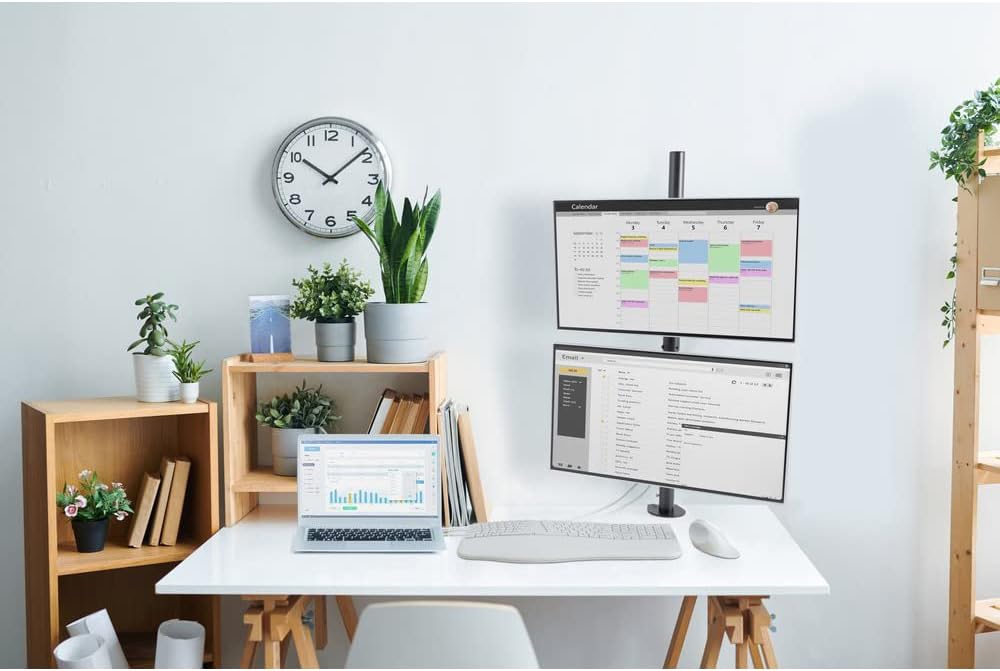 Kensington Vertikaler Monitorarm für 2 Monitore übereinander bis 32 Zoll, Bildschirme mit VESA 75/10