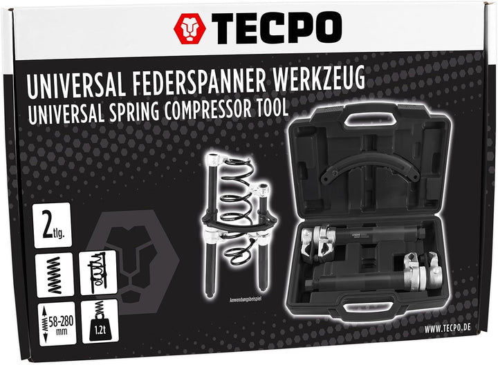 TECPO Federspanner Werkzeug Satz Universal Tuning Federbein Tieferlegung Spannen