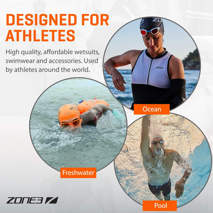 ZONE3 Unisex Dampf Schwimmbrille (1er Pack) Einheitsgrösse Photochromatisch, Schwarz/Neon-Orange, Ei