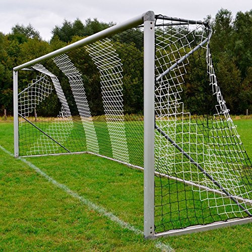 Fussball Tornetz Fussballtornetz 7,50 m x 2,50 m Tiefe Oben 0,80 unten 1,50 m Fussballnetz zweifarbi