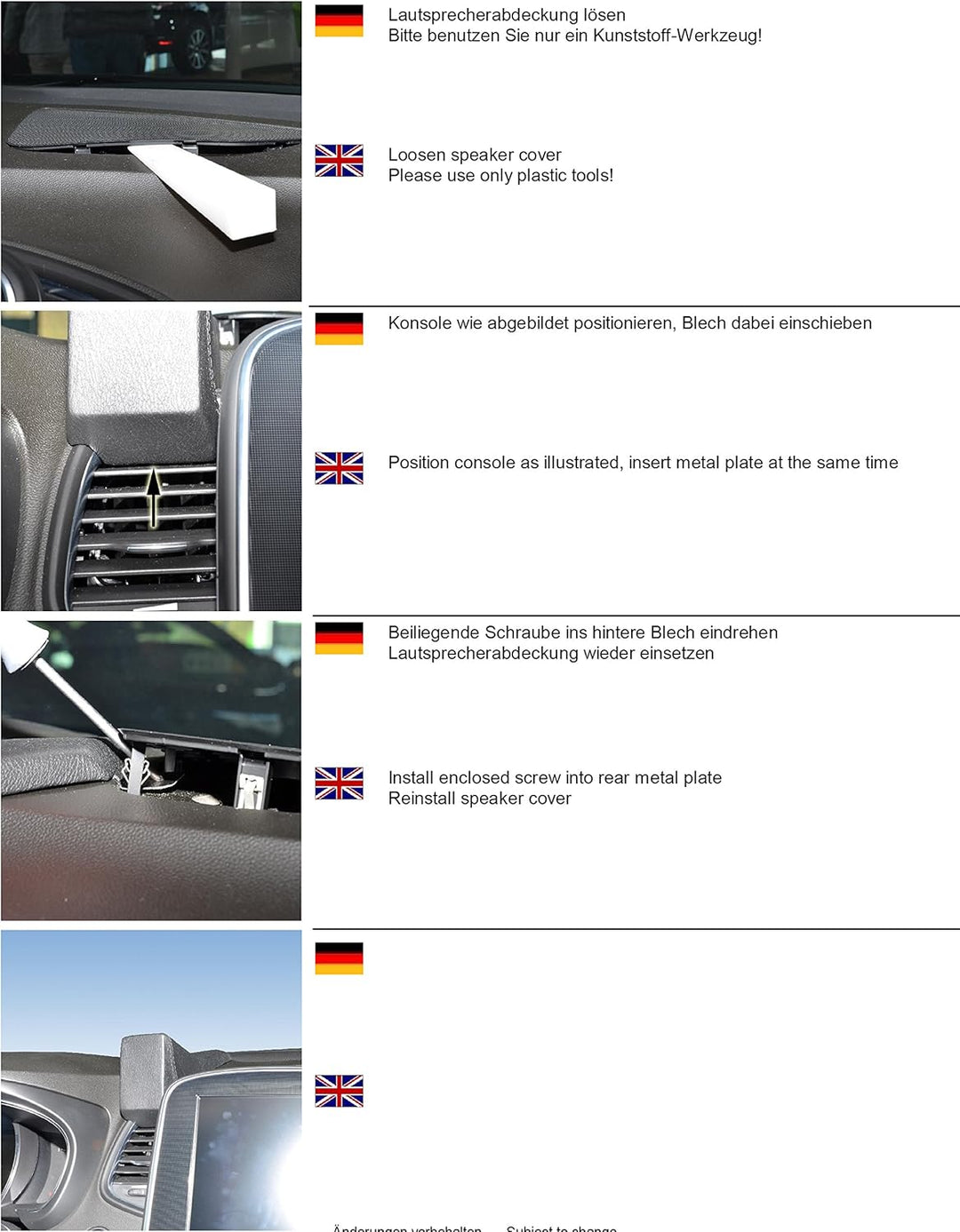 KUDA 2645 Halterung Kunstleder schwarz für Renault Scenic/Grand Scenic (4. Gen) ab 2016, 2645